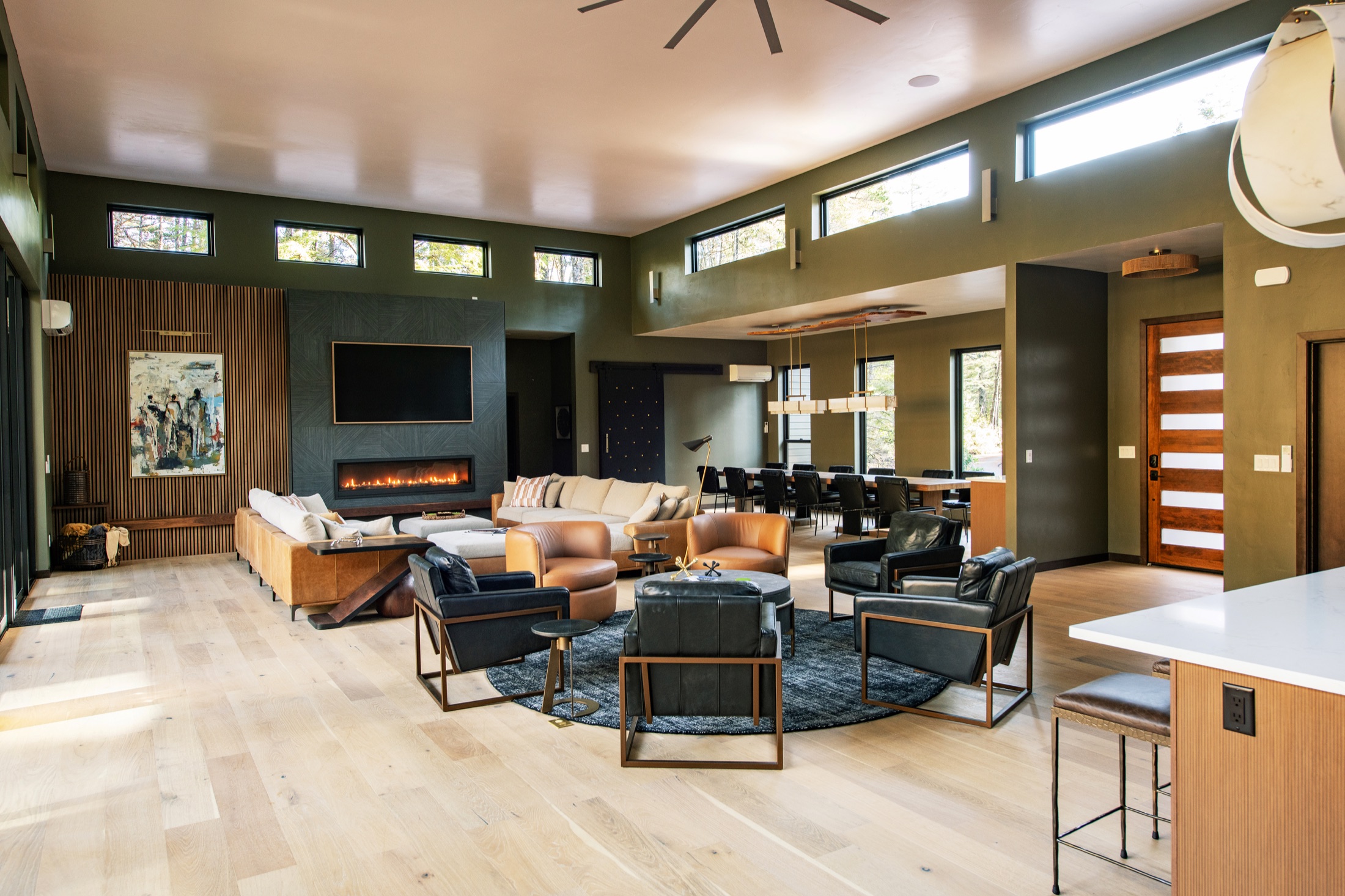 Great room in a private Bandon golf home