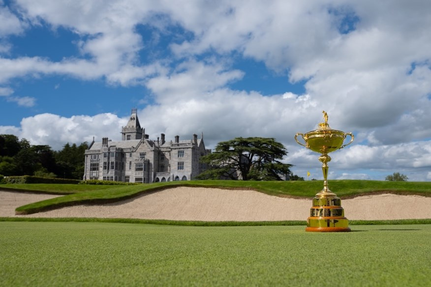 The Ryder Cup trophy at Adare Manor